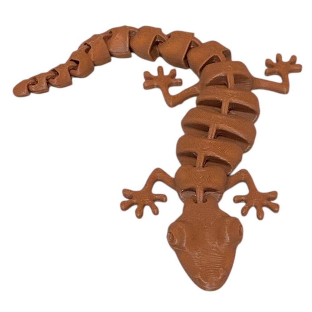 3D Printed 7" Articulated Lizard - Brown - 3004-13